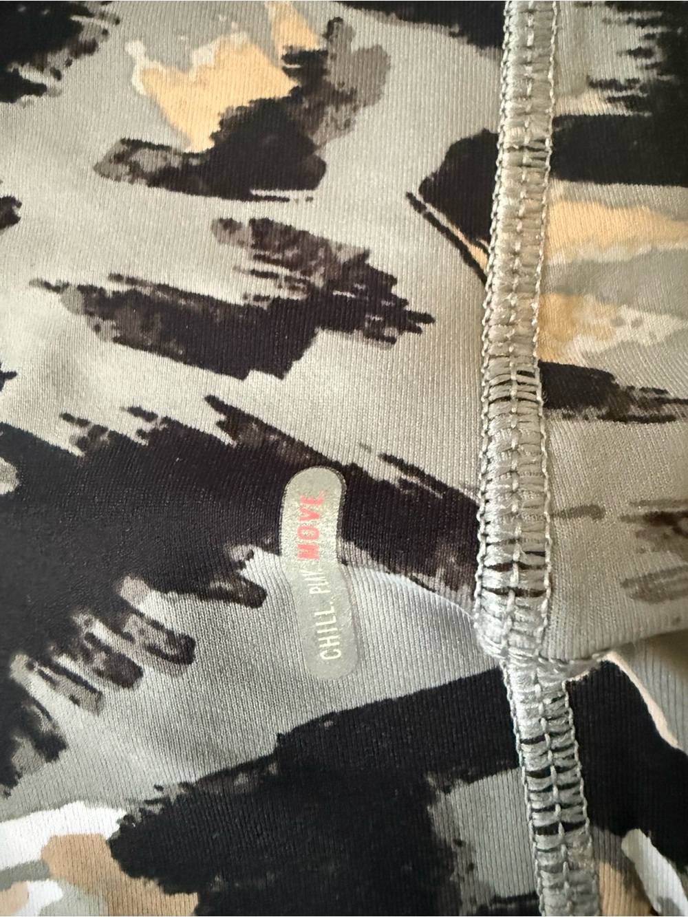 aerie Multicolor Camo Print Leggings - Black, Gray, Tan